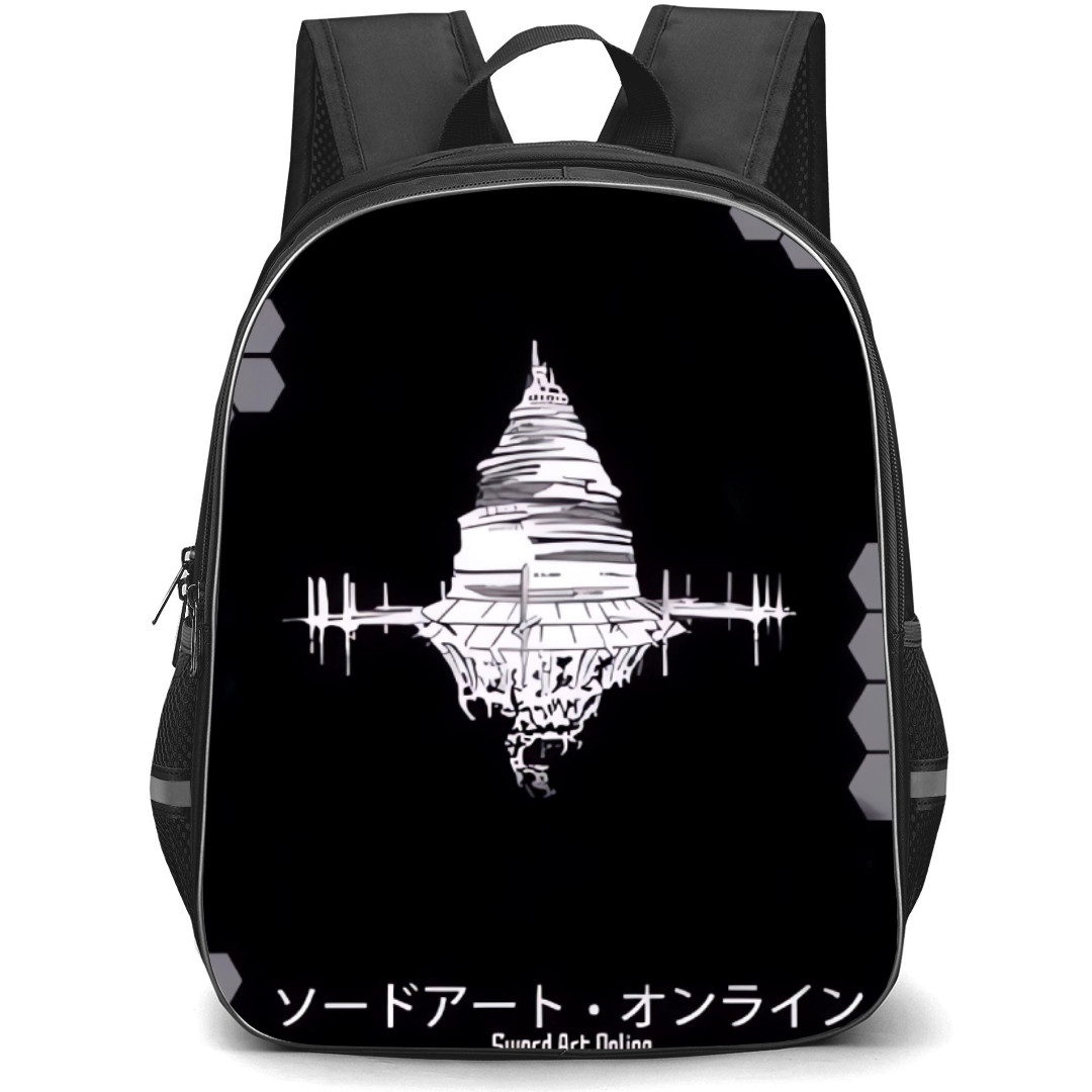 Sword Art Online Backpack Student Pack - Logo White Font Black Background