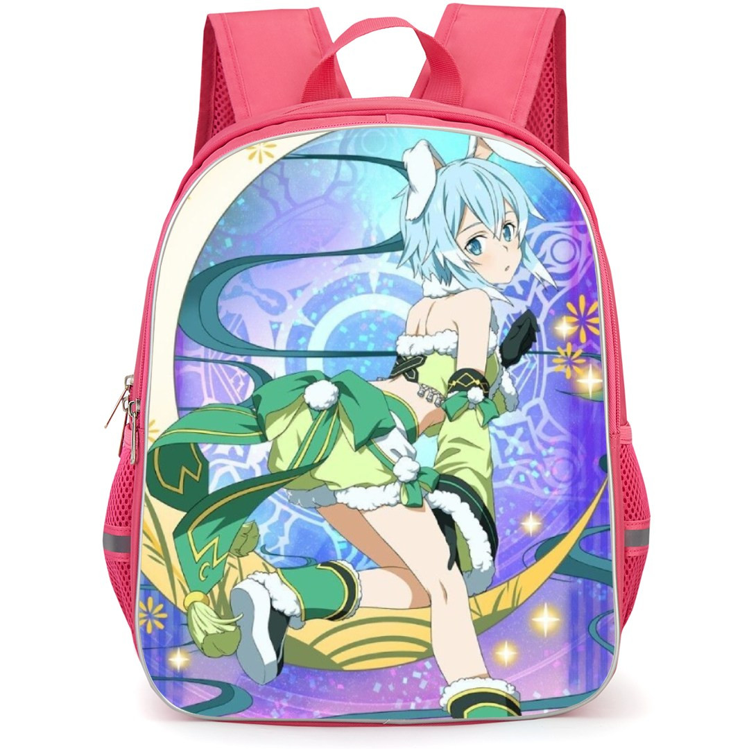 Sword Art Online Sinon Backpack Student Pack - Sinon Butt Out Pose Moon Background