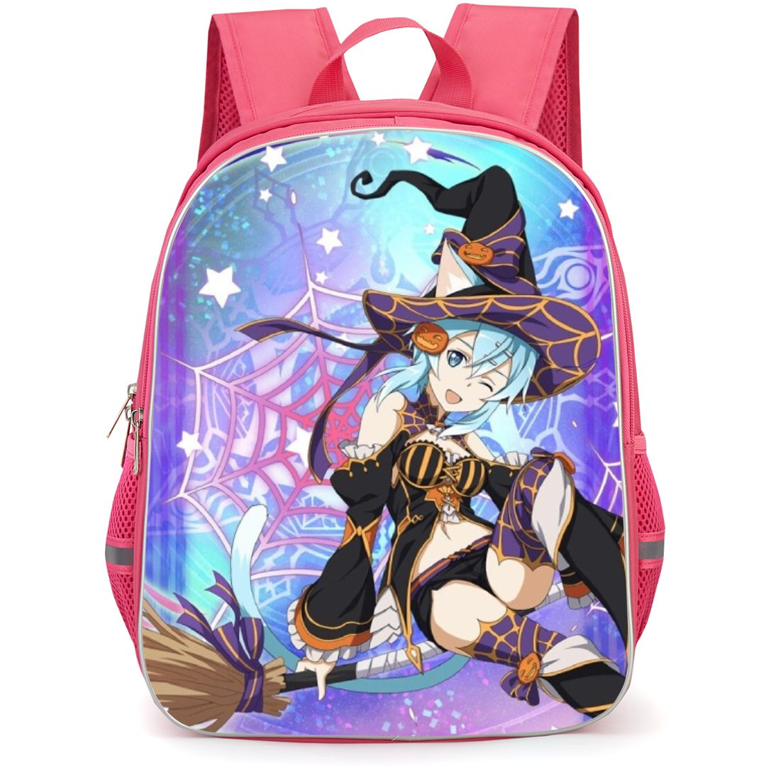 Sword Art Online Sinon Backpack Student Pack - Sinon Sitting On Broom Winking