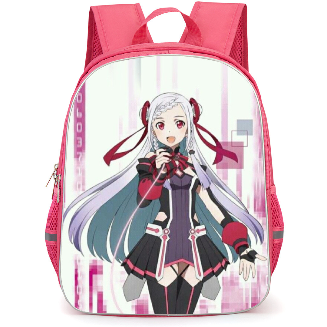 Sword Art Online Yuna Backpack Student Pack - Yuna Standing Pose White Pink Background