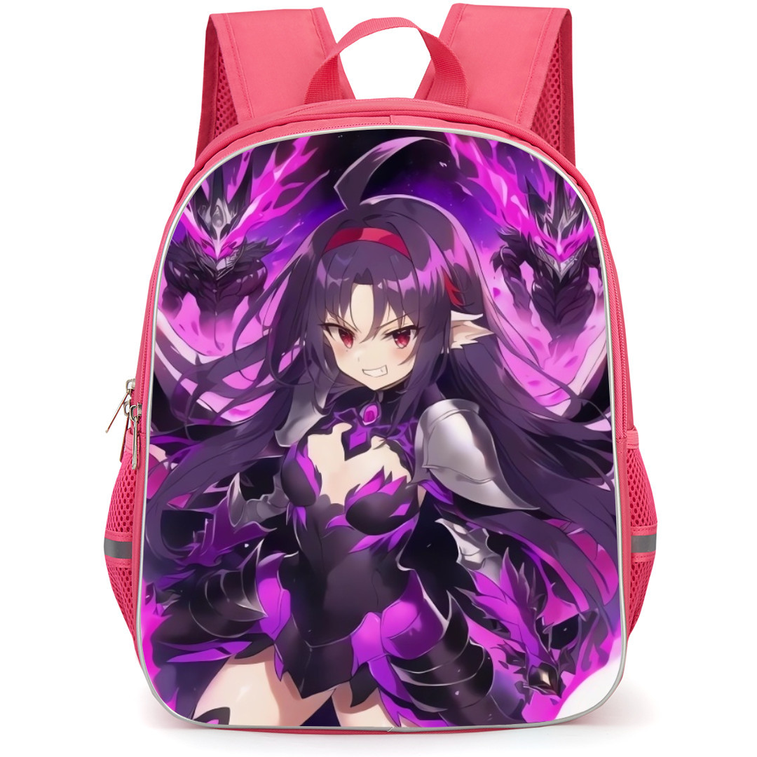 Sword Art Online Yuuki Konno Backpack Student Pack - Yuuki Konno Grinning Violet Flare Background