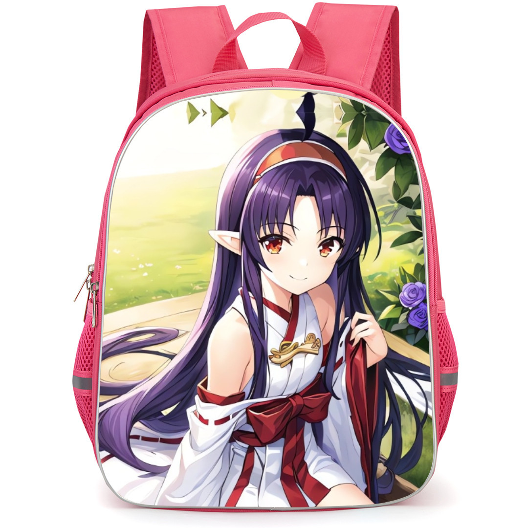 Sword Art Online Yuuki Konno Backpack Student Pack - Yuuki Konno Smiling Sitting Portrait