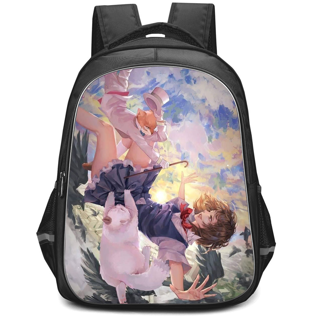 The Cat Returns Backpack StudentPack - The Cat Returns Baron Haru And Muta Falling Oil Art Poster