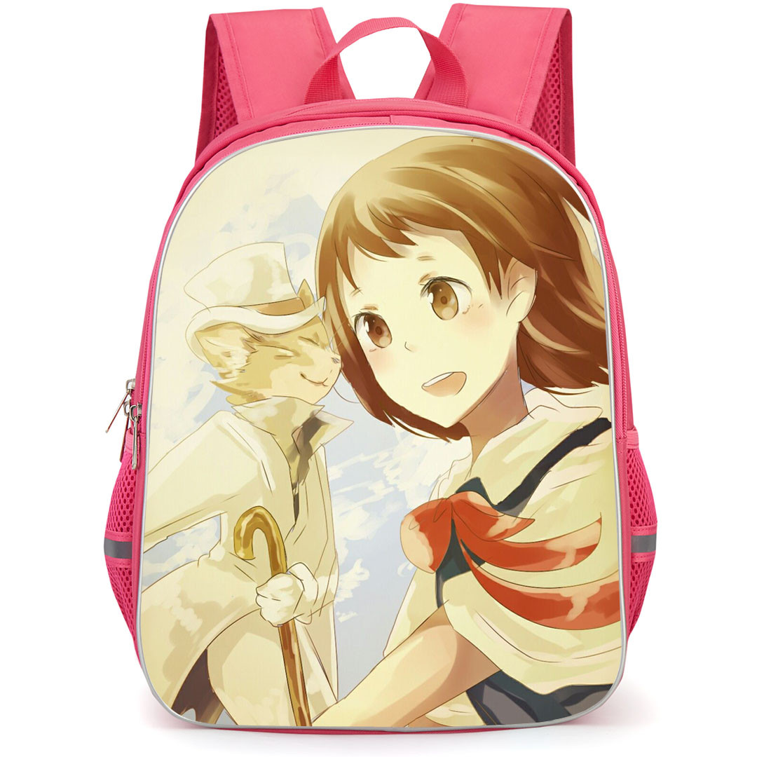 The Cat Returns Backpack StudentPack - The Cat Returns Haru And Muta Illustration Art
