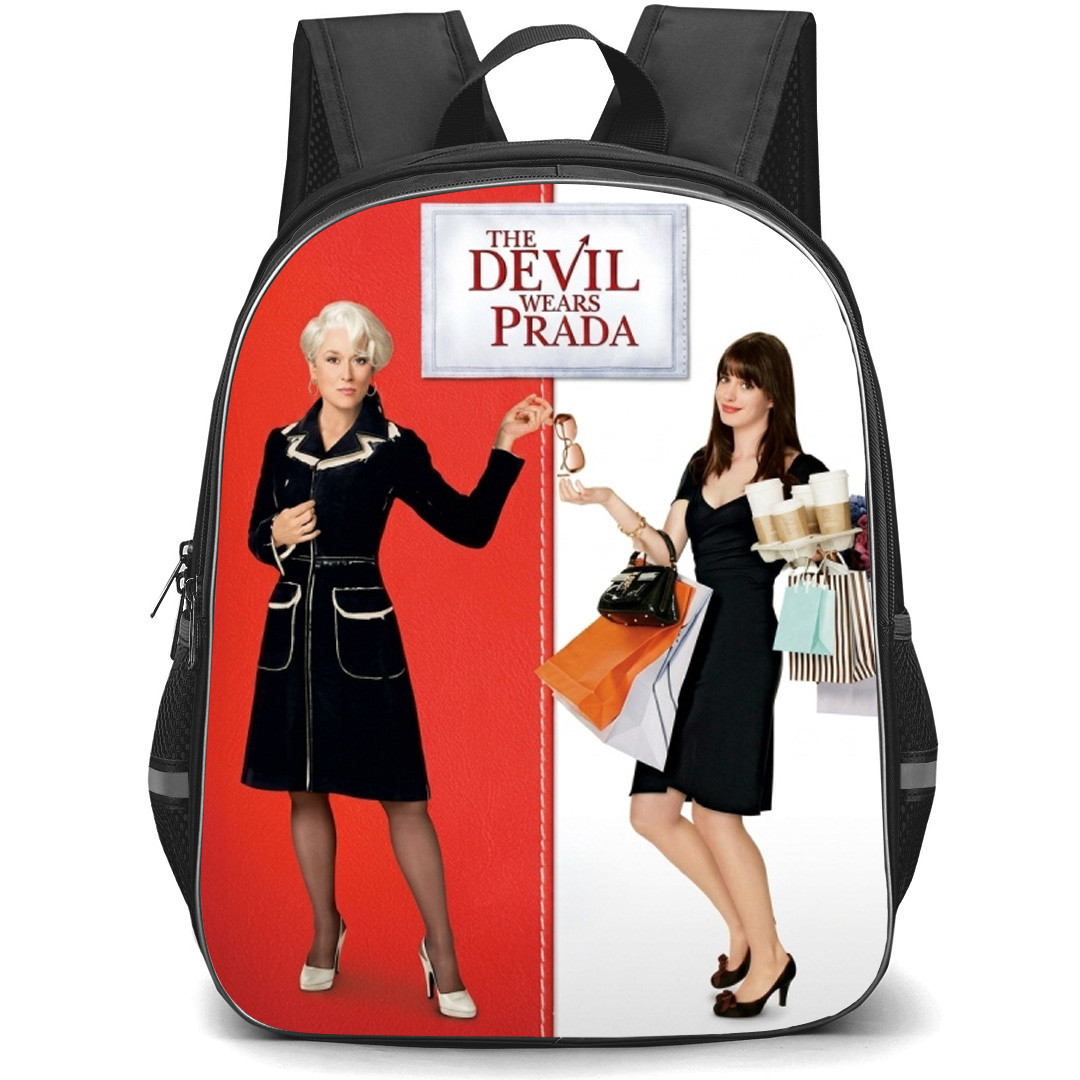 The Devil Wears Prada Backpack School Bag StudentPack - The Devil Wears Prada Miranda Priestly And Andrea Sachs Split Portrait Poster