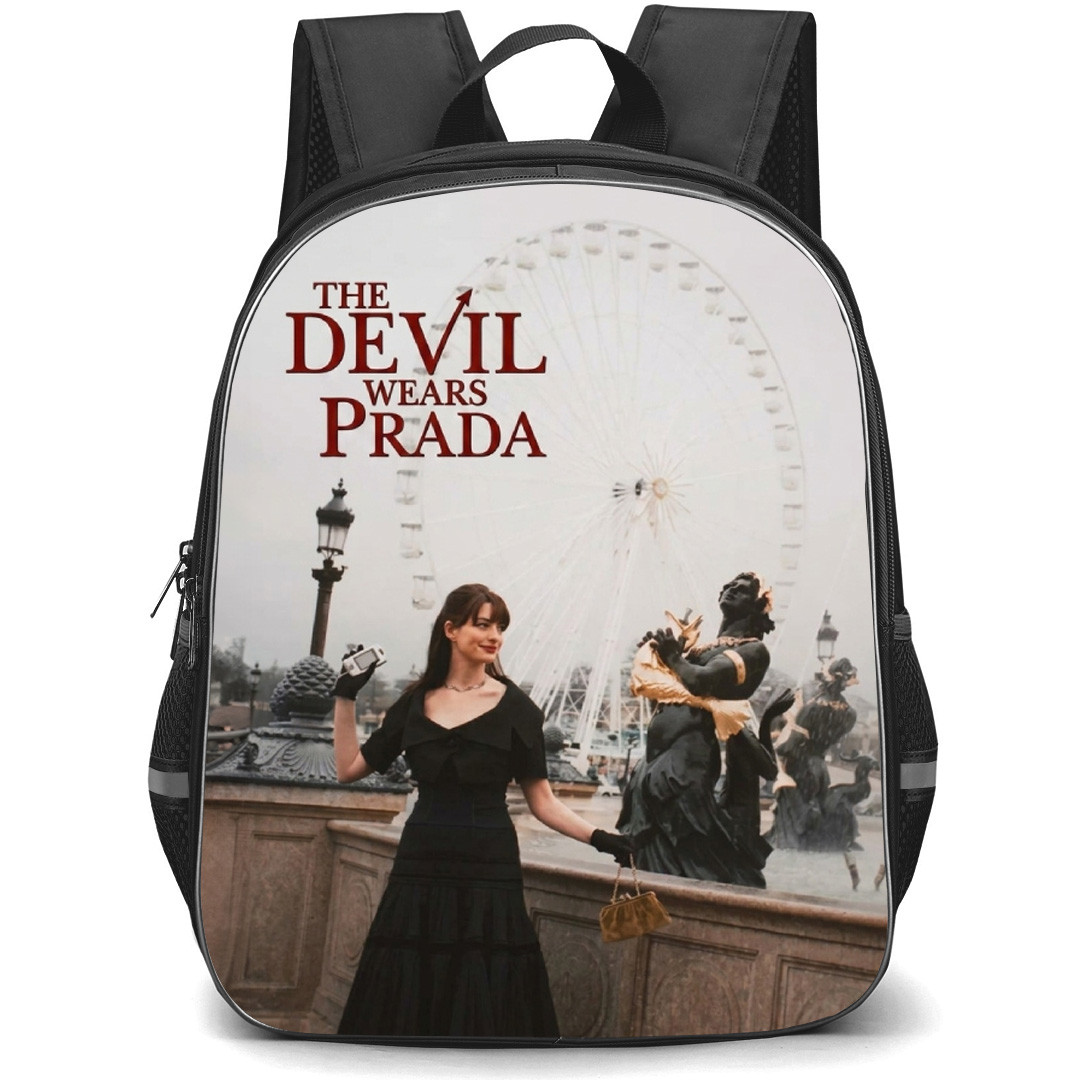 The Devil Wears Prada Andrea Sachs Backpack School Bag StudentPack - Andrea Sachs Black Outfit Smiling Portrait Series Poster