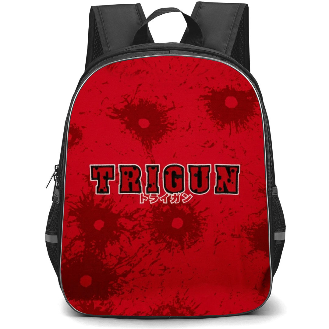 Trigun Stargaze Backpack School Bag StudentPack - Trigun Stargaze Bullet Hole Splatter Logo Poster