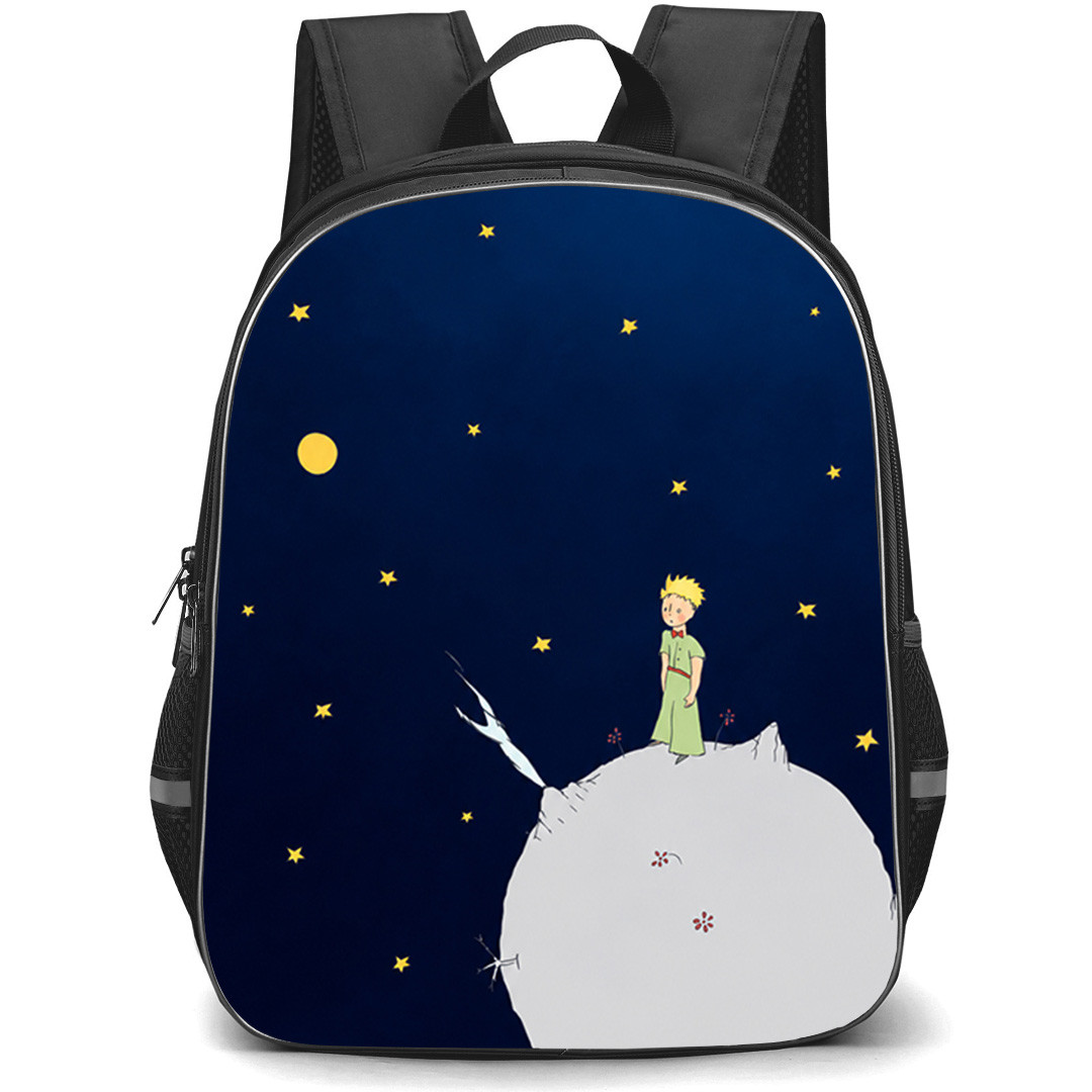 The Little Prince Backpack School Bag StudentPack - The Little Prince Starry Planet Minimalist Art Poster