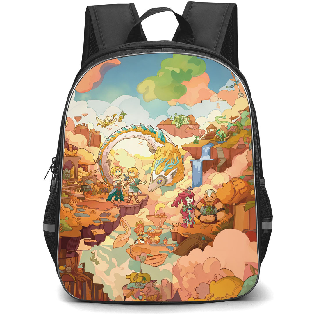 The Legend Of Zelda Backpack StudentPack - Characters Chibi Cartoon Art