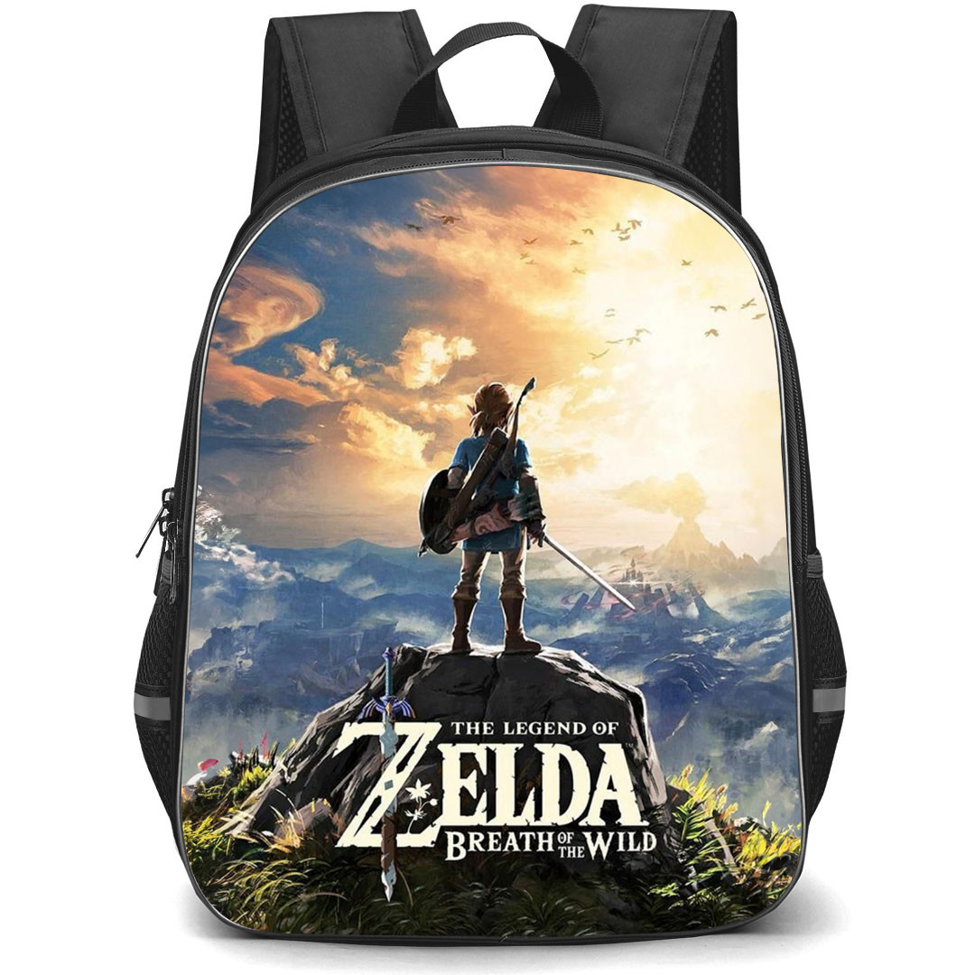 The Legend Of Zelda Backpack StudentPack - Back Portrait Breath Of the Wild Mountain Poster