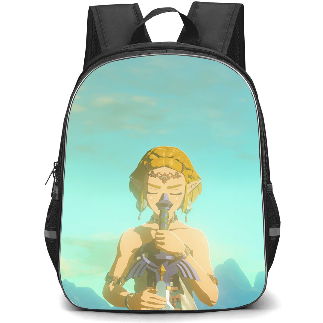 The Legend Of Zelda Princess Zelda Backpack StudentPack - Princess Zelda Holding A Sword Portrait