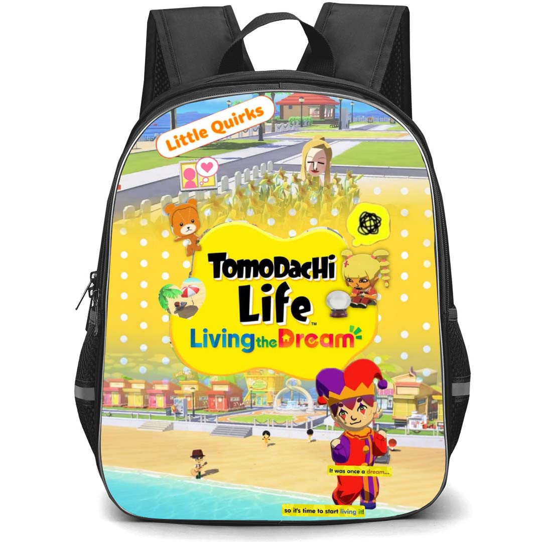 Tomodachi Life Backpack School Bag StudentPack - Tomodachi Life Living The Dream Collage