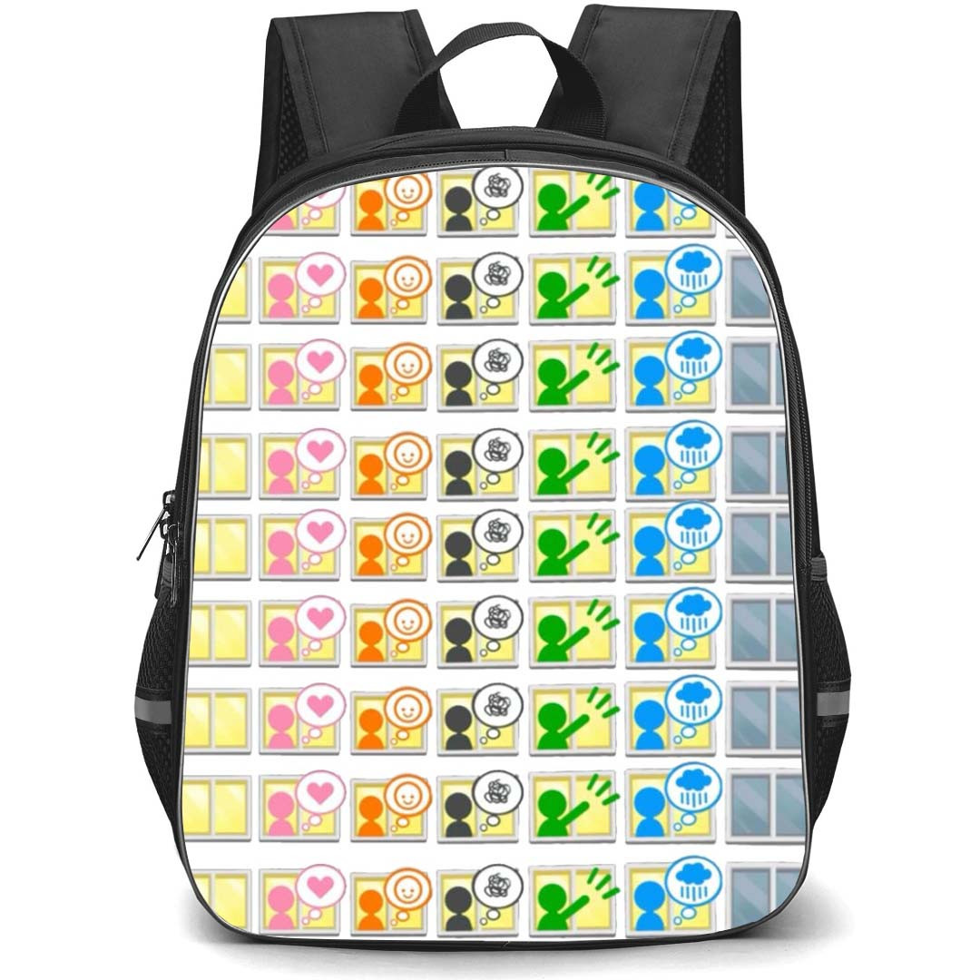 Tomodachi Life Backpack School Bag StudentPack - Tomodachi Life Mii Windows Pattern