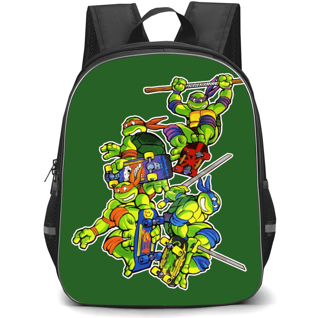 Teenage Mutant Ninja Turtles Backpack StudentPack - Teenage Mutant Ninja Turtles Characters Skateboarding