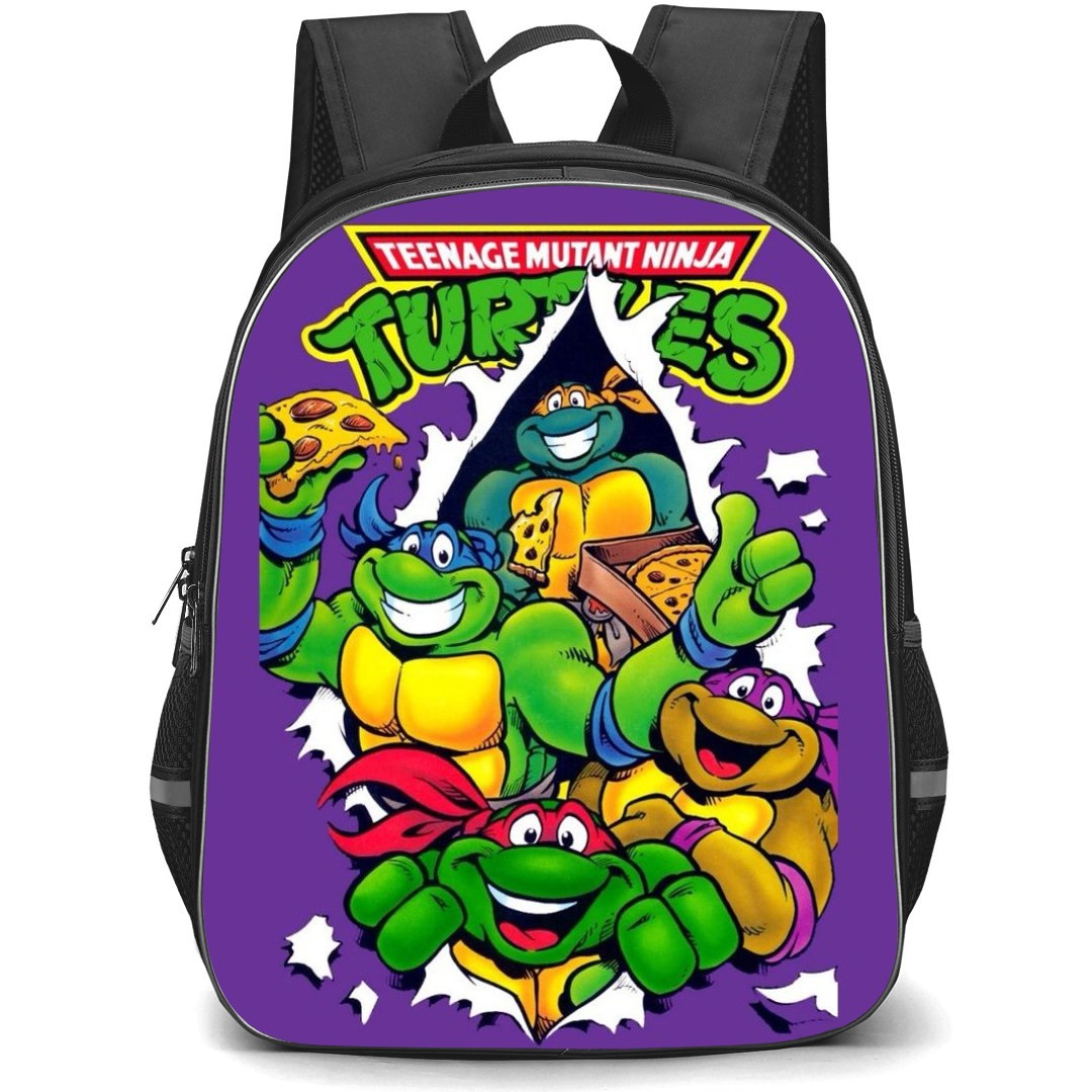 Teenage Mutant Ninja Turtles Backpack StudentPack - Teenage Mutant Ninja Turtles Characters Violet Background