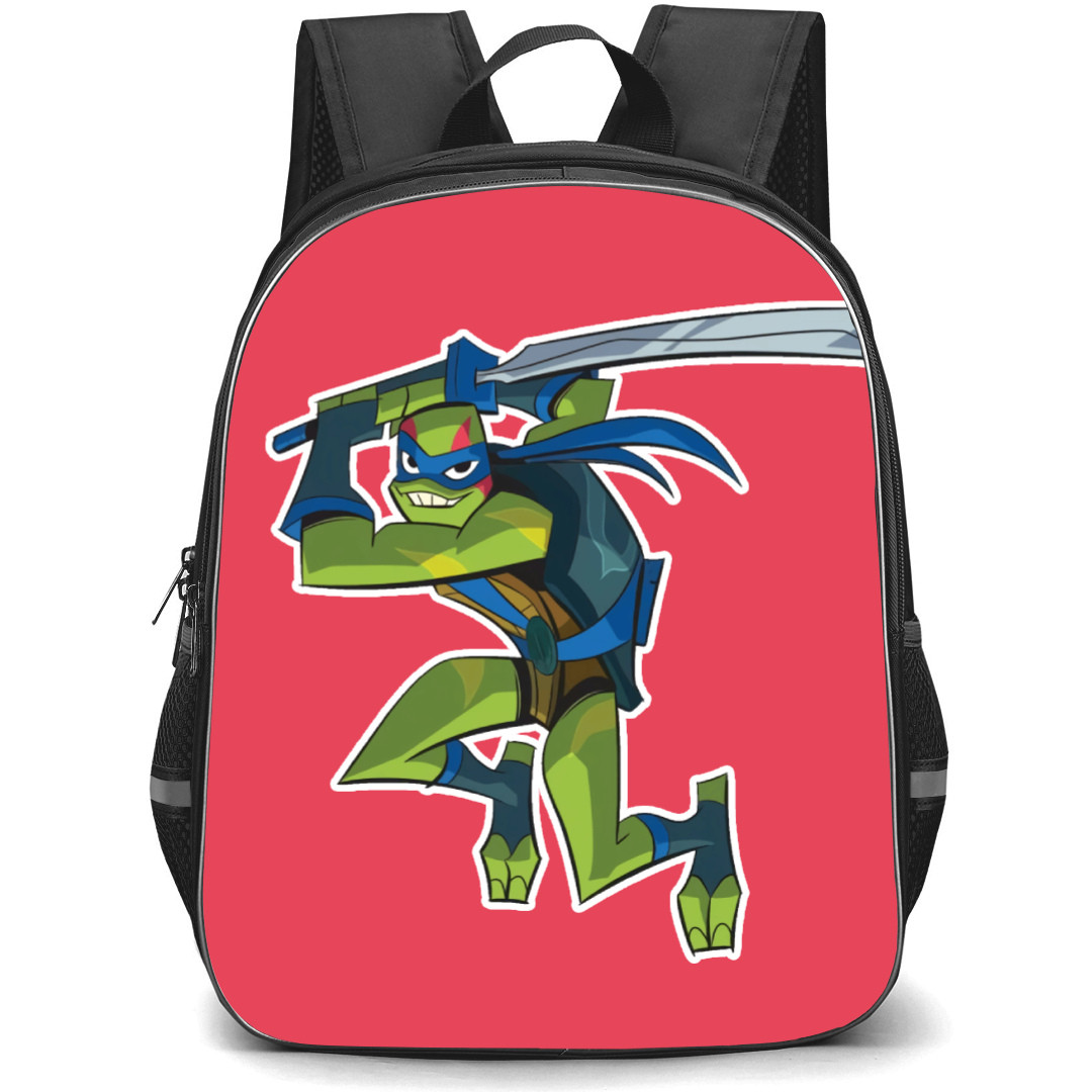 Teenage Mutant Ninja Turtles Leonardo Backpack StudentPack - Leonardo Sword Attack Cartoon