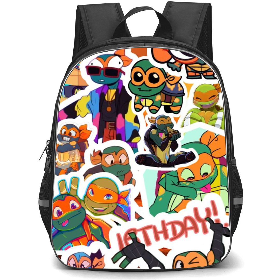 Teenage Mutant Ninja Turtles Michelangelo Backpack StudentPack - Michelangelo Cartoon Art Sticker