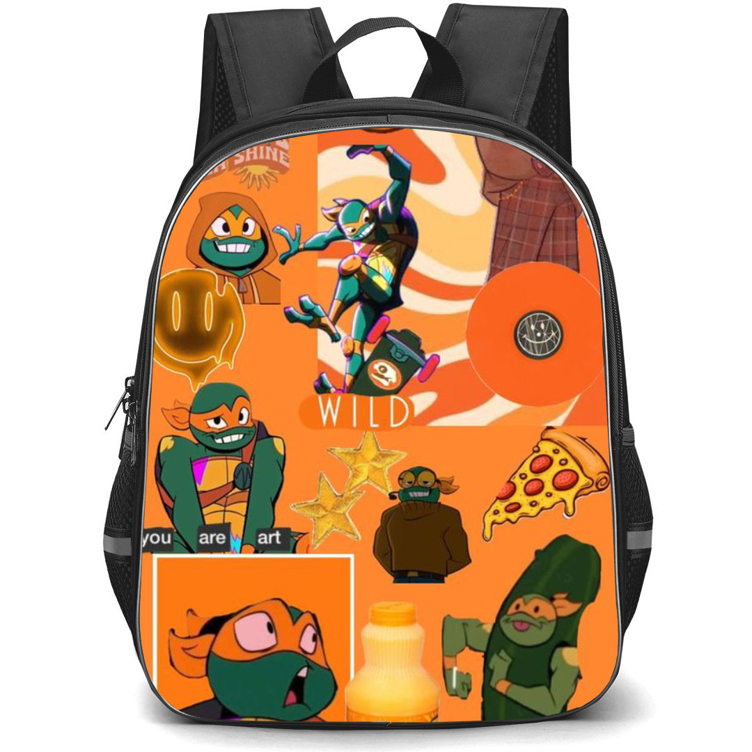 Teenage Mutant Ninja Turtles Michelangelo Backpack StudentPack - Michelangelo Collage Orange Art