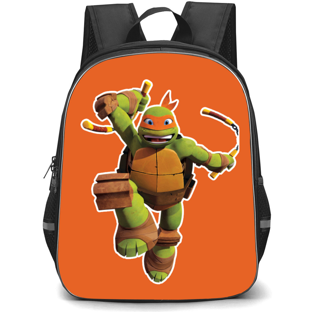 Teenage Mutant Ninja Turtles Michelangelo Backpack StudentPack - Michelangelo Dual Nunchaku Attack
