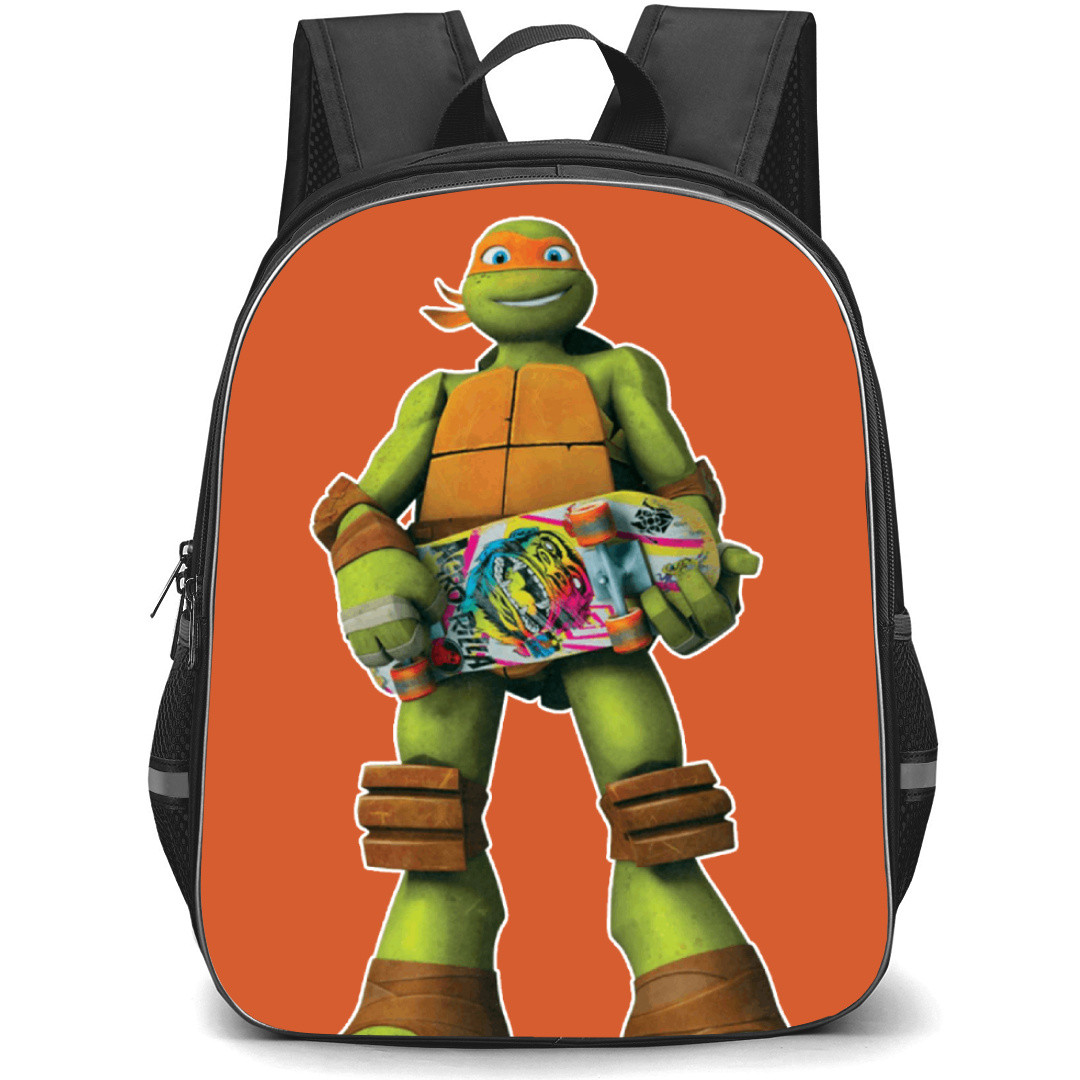Teenage Mutant Ninja Turtles Michelangelo Backpack StudentPack - Michelangelo Holding Skateboard