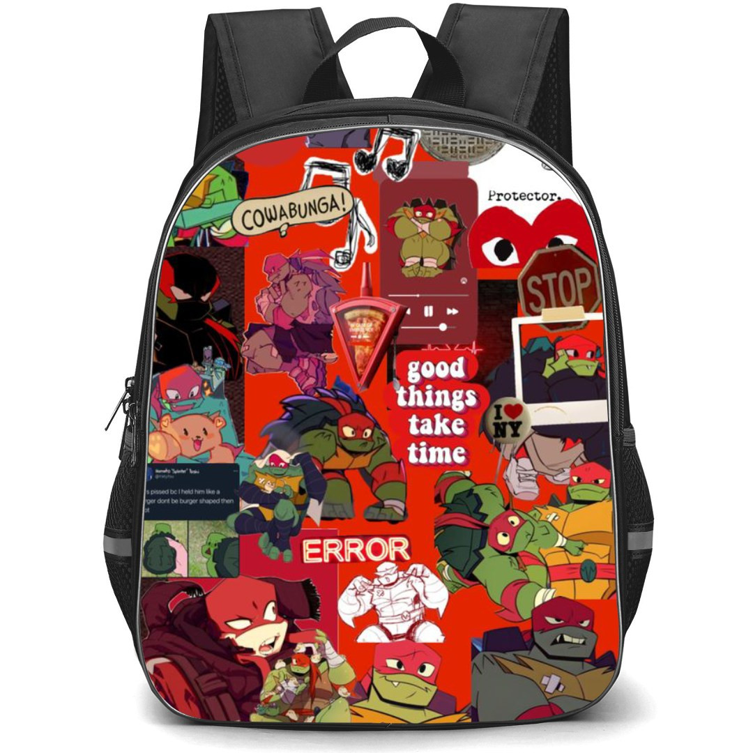 Teenage Mutant Ninja Turtles Raphael Backpack StudentPack - Raphael Collage On Red Background