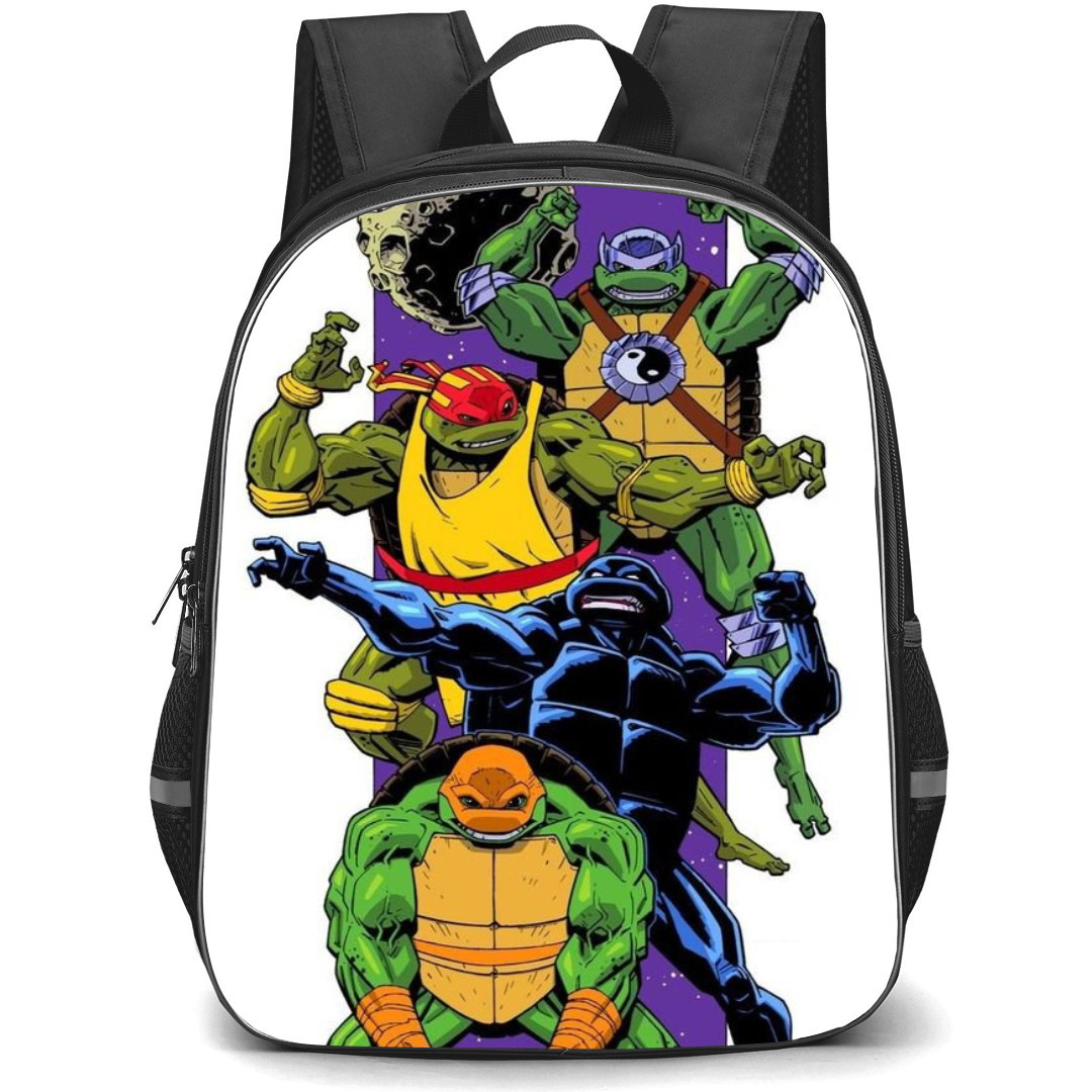 Teenage Mutant Ninja Turtles Backpack StudentPack - Teenage Mutant Ninja Turtles Wrestling Cartoon Art