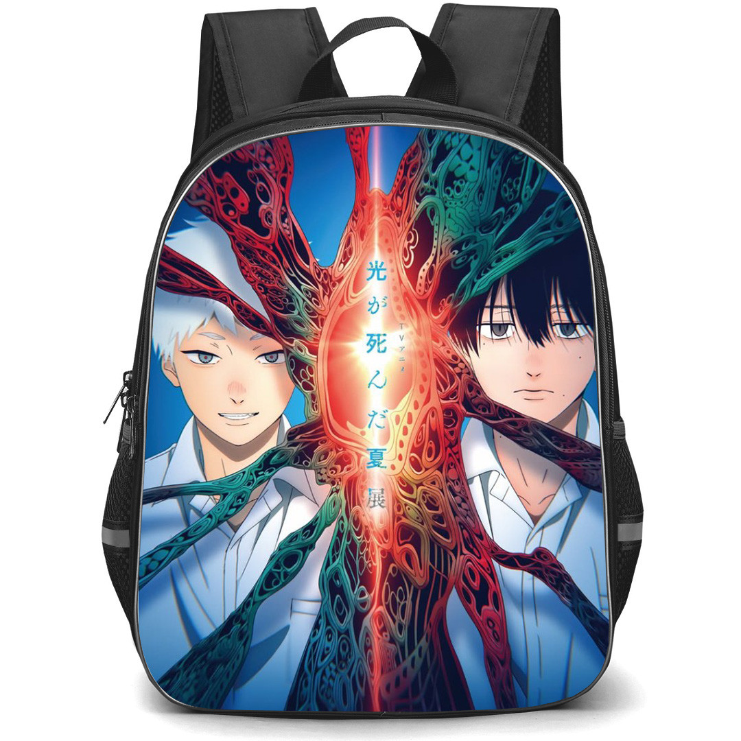 The Summer Hikaru Died Backpack School Bag StudentPack - Yoshiki Tsujinaka And Hikaru Indo Fierce Power Portrait Poster