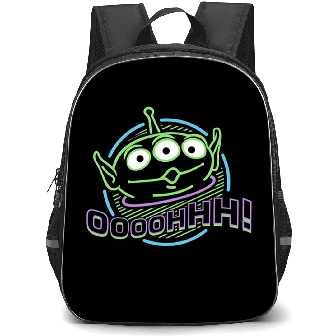 Toy Story Backpack StudentPack - Toy Story Alien Neon Art On Black Background