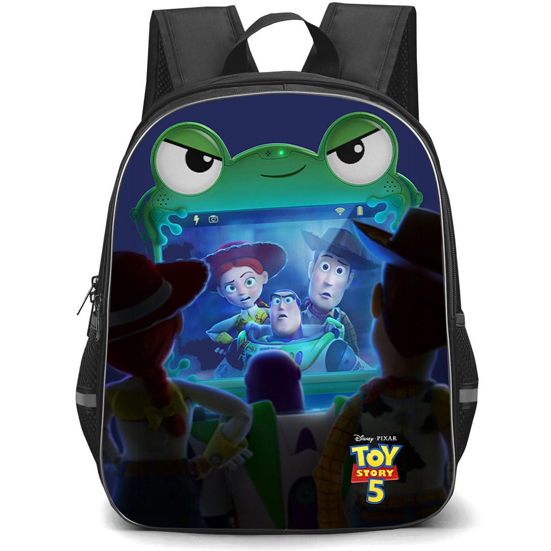 Toy Story 5 Backpack School Bag StudentPack - Toy Story 5 Angry Green Frog Tablet Reflection Poster