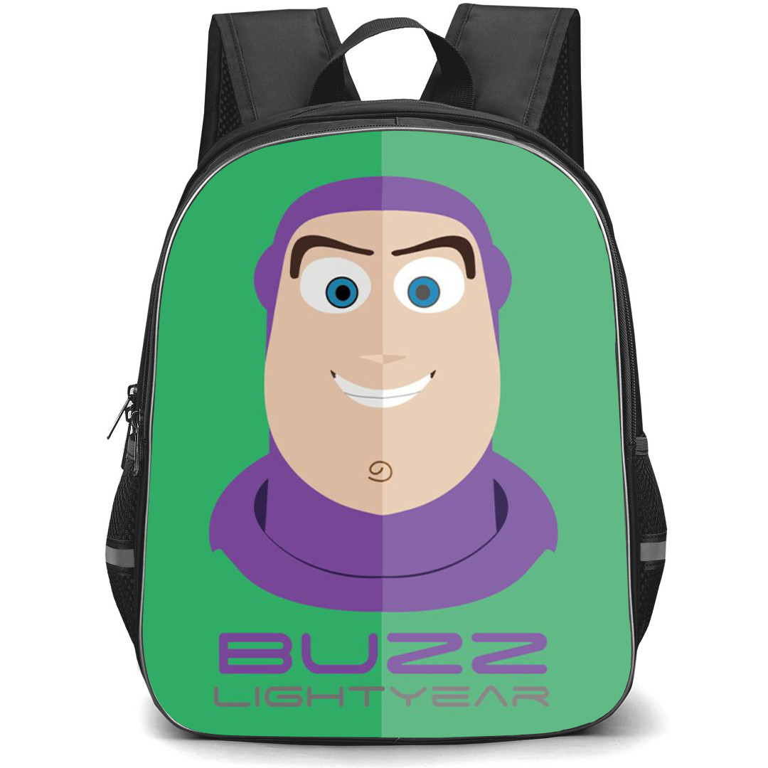 Toy Story Buzz Lightyear Backpack StudentPack - Buzz Lightyear Portrait Illustration Art On Green Background