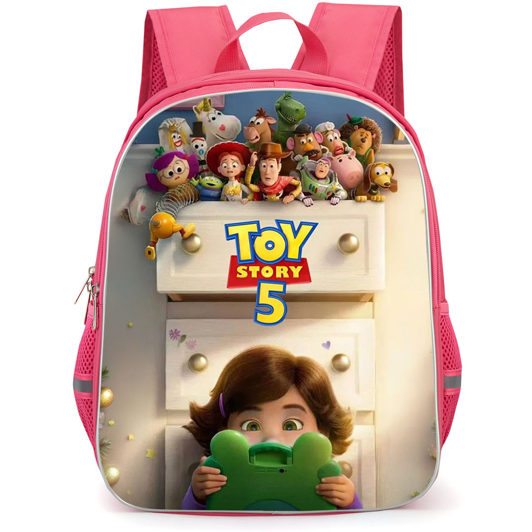 Toy Story 5 Backpack School Bag StudentPack - Toy Story Classic Crew Peeking From Drawer Poster