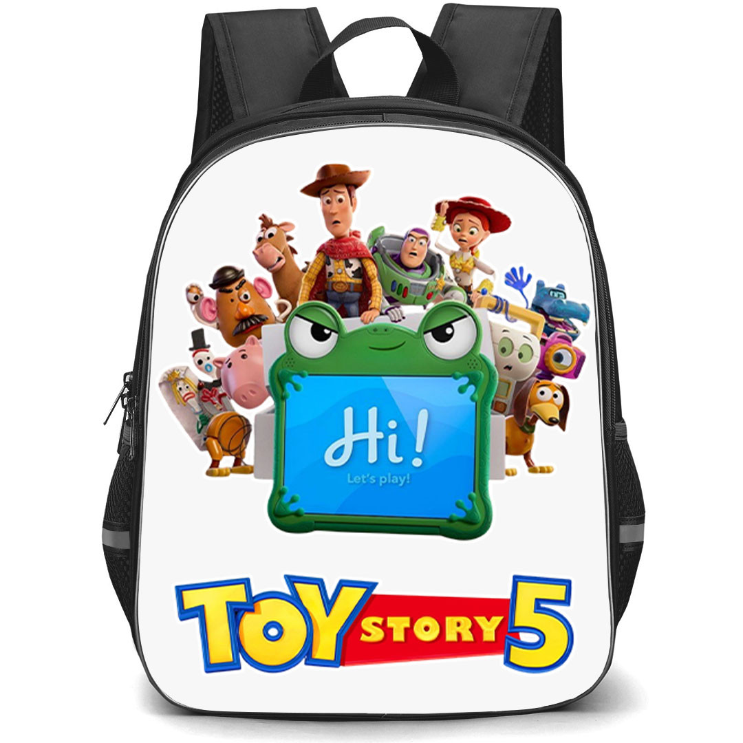 Toy Story 5 Backpack School Bag StudentPack - Toy Story 5 Frog Tablet Saying Hi Crew Sticker