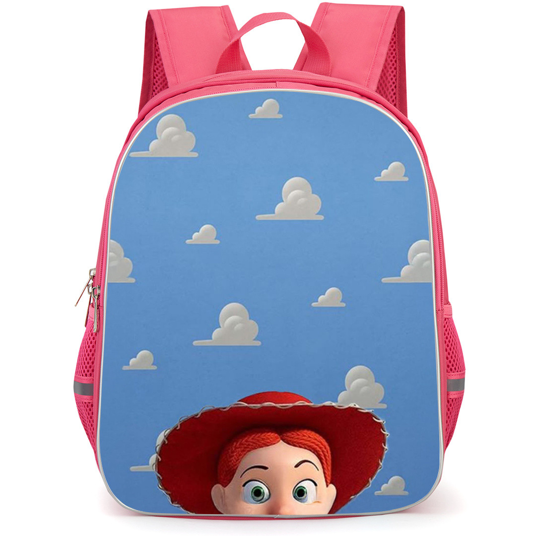 Toy Story Jessie Backpack StudentPack - Jessie Half Face On Simpsons Sky Background