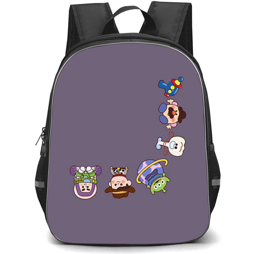 Toy Story Backpack StudentPack - Toy Story Characters Mini Cartoon Art On Purple Background