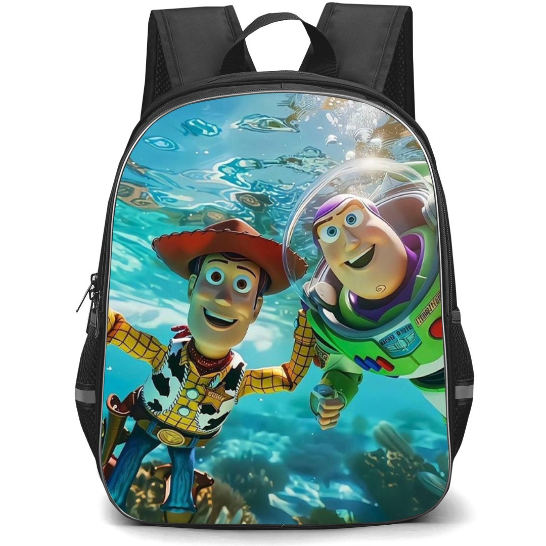 Toy Story Backpack StudentPack - Toy Story Woody And Buzz Lightyear Are Underwater Poster