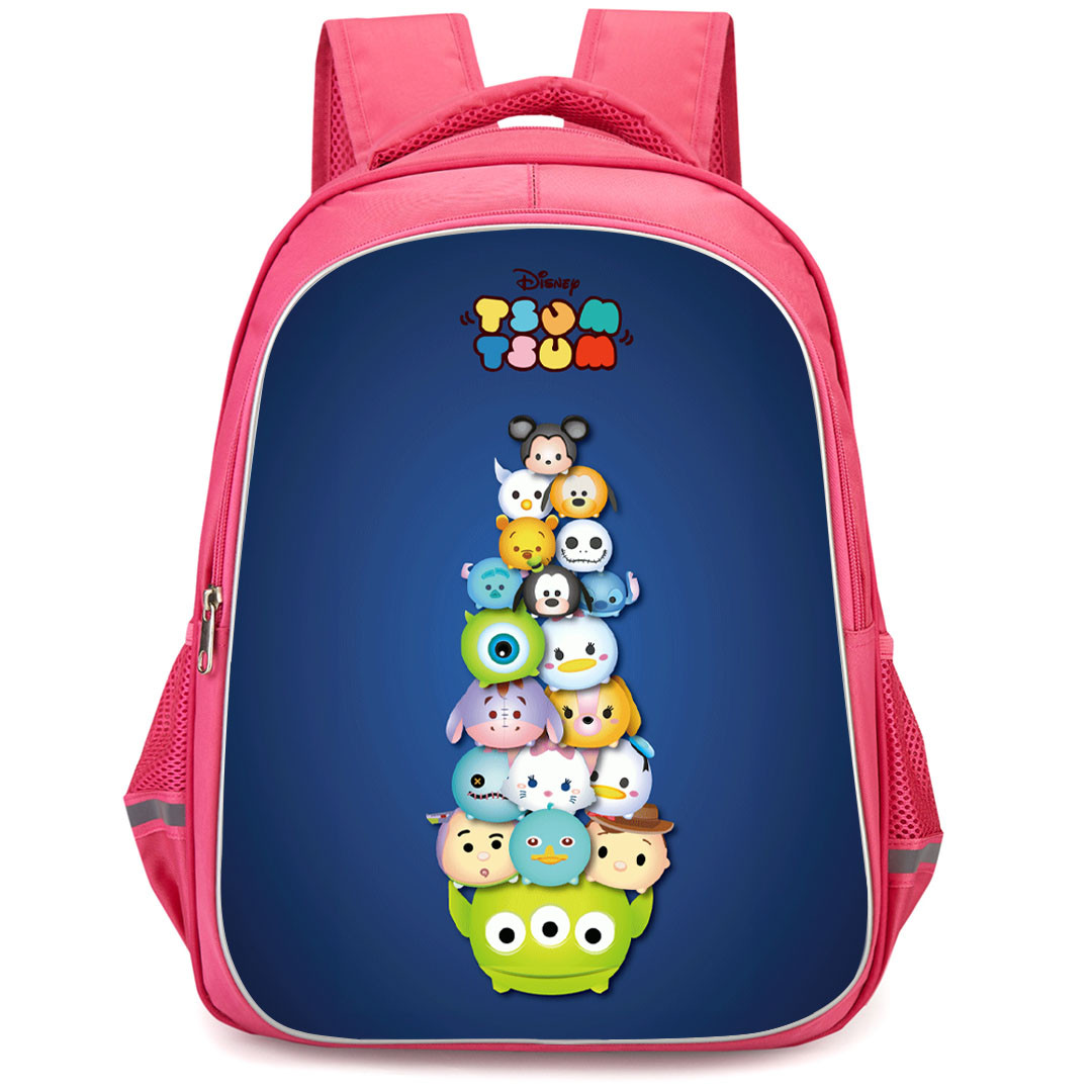 Disney Tsum Tsum Backpack StudentPack - Disney Tsum Tsum Character Avatar On Blue Background