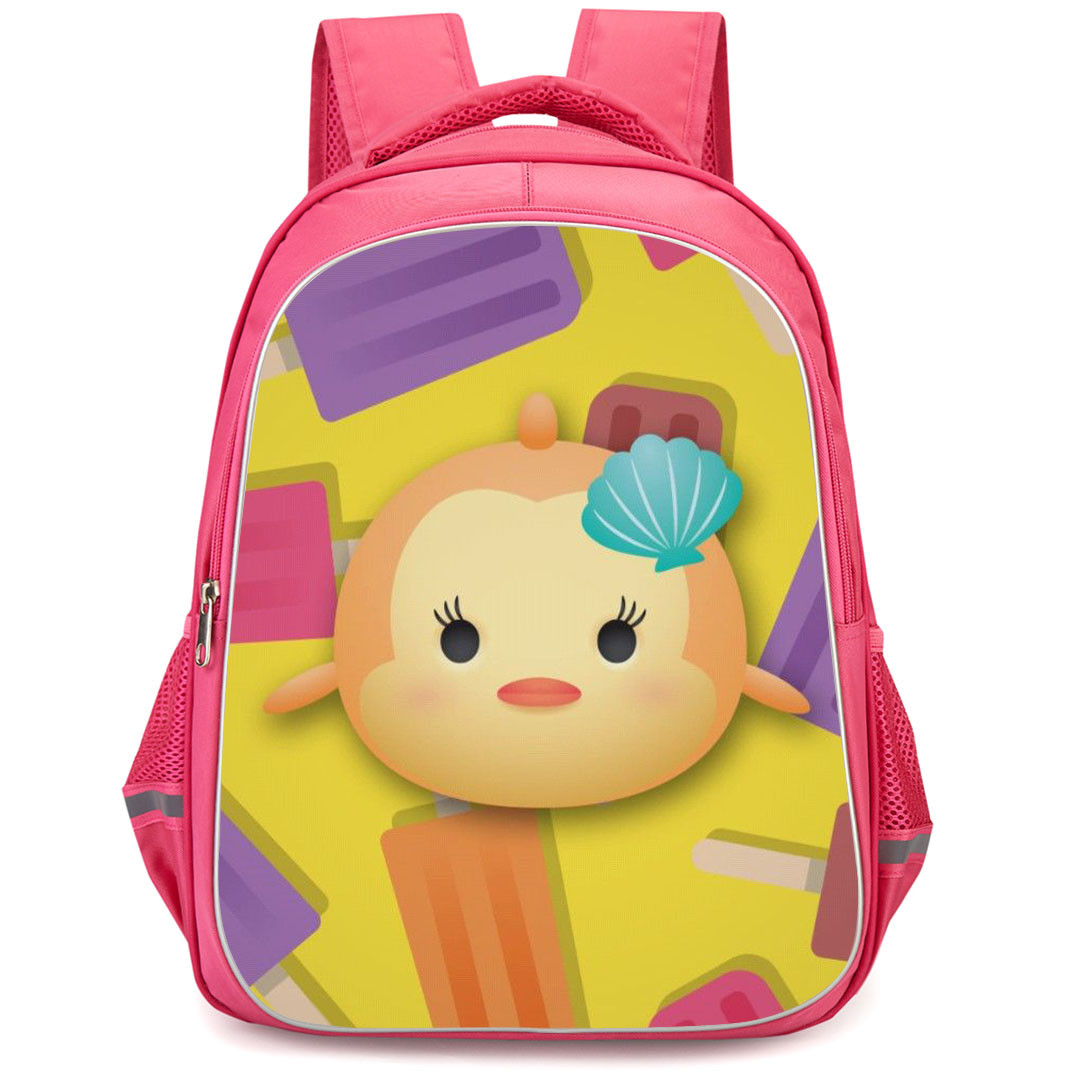 Disney Tsum Tsum Cleo Backpack StudentPack - Cleo Avatar On Colored Ice Cream Background