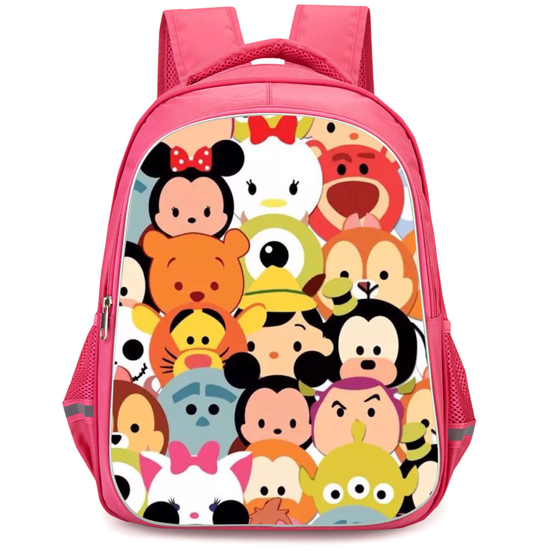 Disney Tsum Tsum Backpack StudentPack - Disney Tsum Tsum Illustration Art Collage