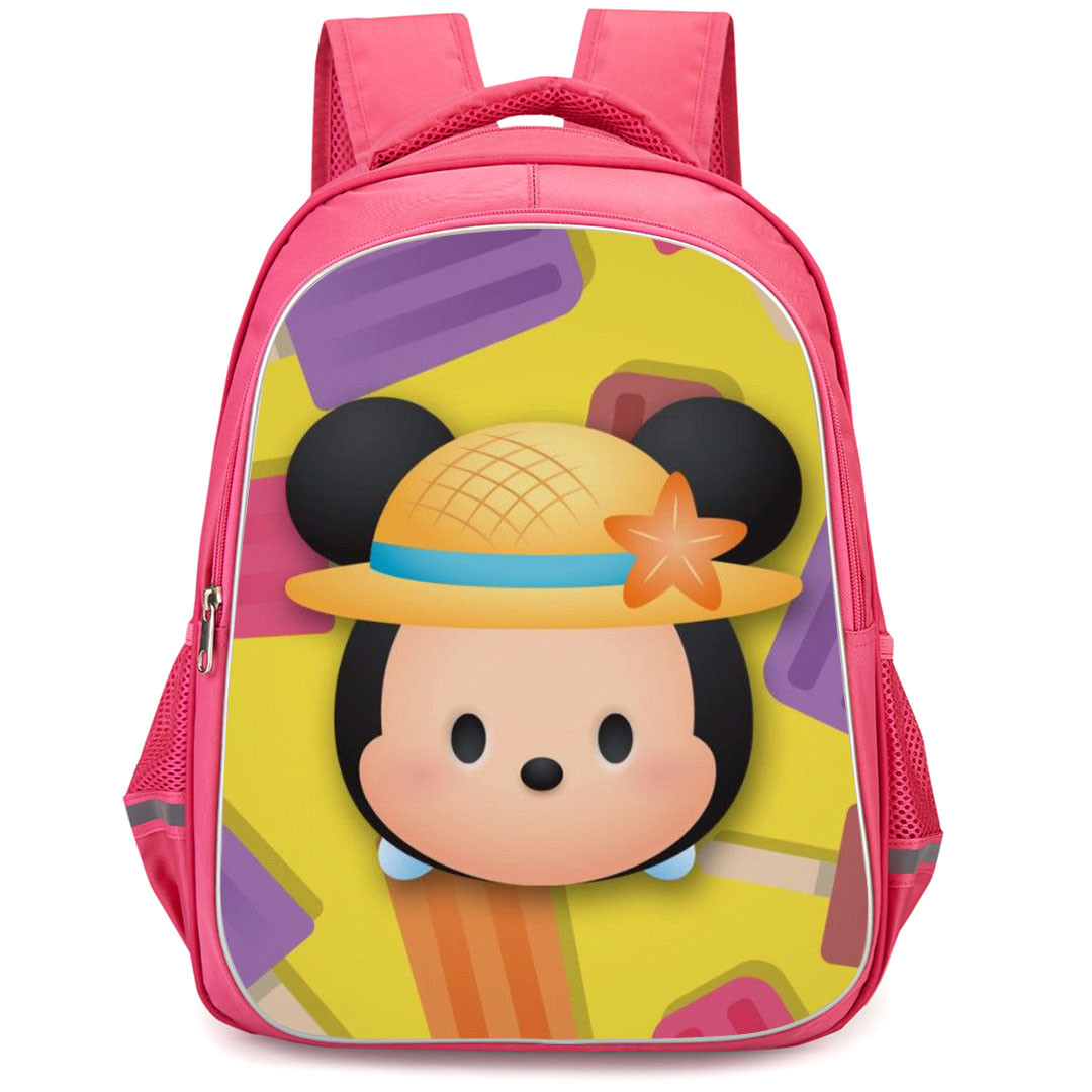 Disney Tsum Tsum Mickey Backpack StudentPack - Mickey Avatar On Colored Ice Cream Background