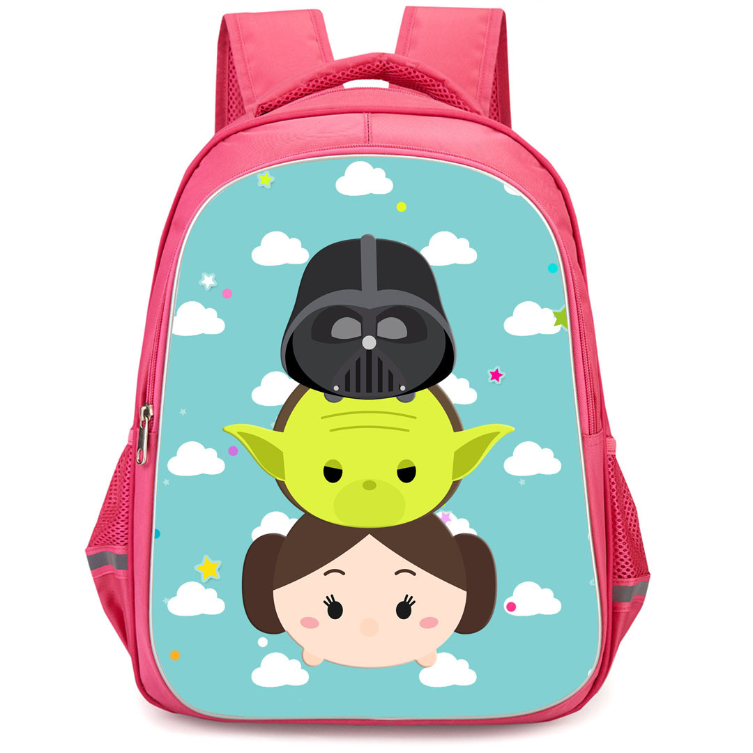 Disney Tsum Tsum Backpack StudentPack - Disney Tsum Tsum Star Wars Cyan Background