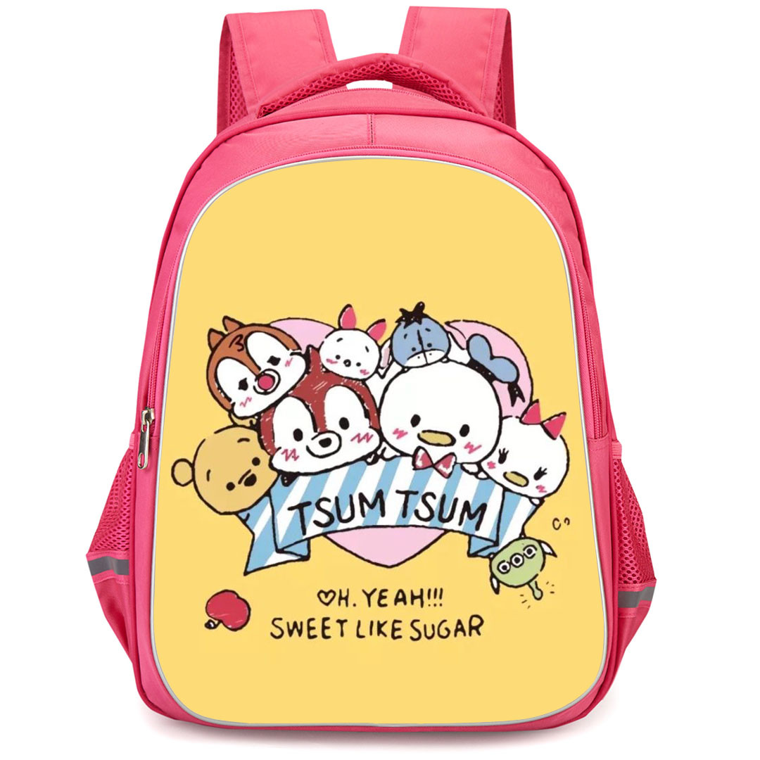 Disney Tsum Tsum Backpack StudentPack - Disney Tsum Tsum Oh Yeah Sweet Like Sugar Yellow Background