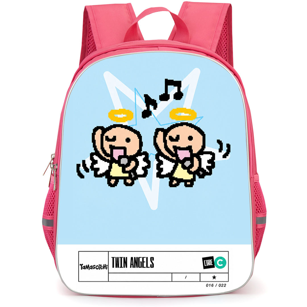 Tamagotchi Backpack School Bag StudentPack - Tamagotchi Angel Twins Character Poster