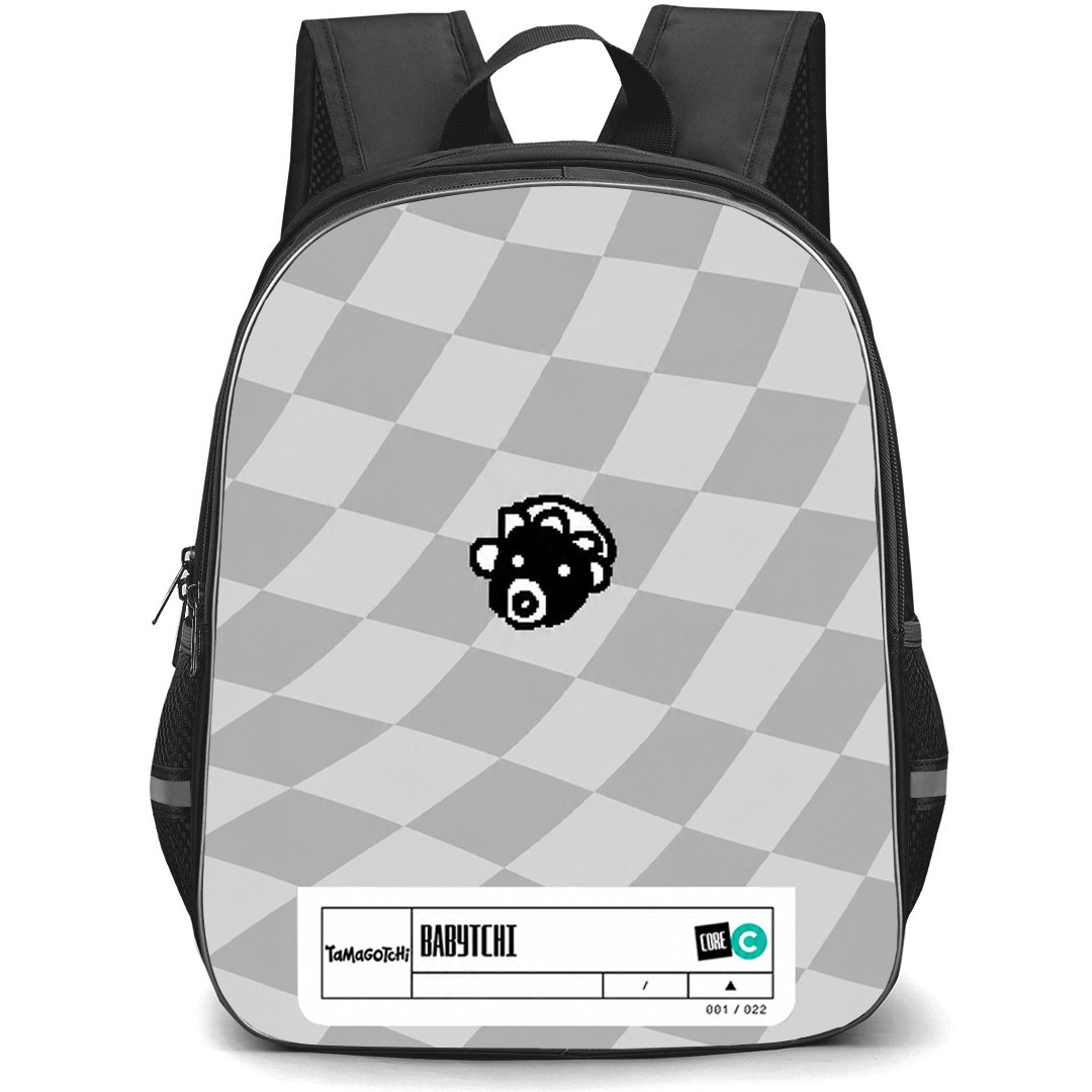 Tamagotchi Babytchi Backpack School Bag StudentPack - Babytchi Pixel Character Card Poster