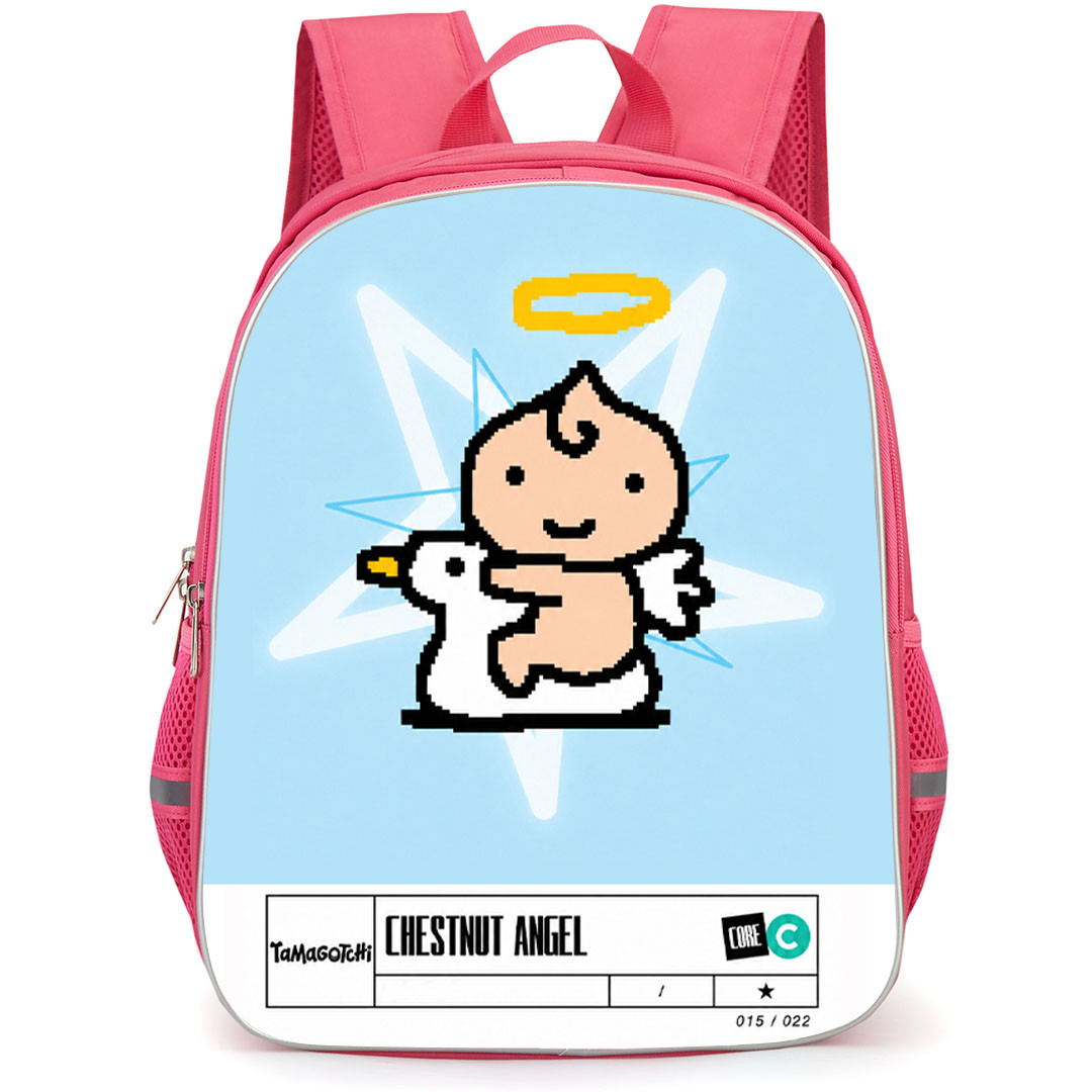 Tamagotchi Chestnut Backpack School Bag StudentPack - Chestnut Angel Retro Character Card Poster
