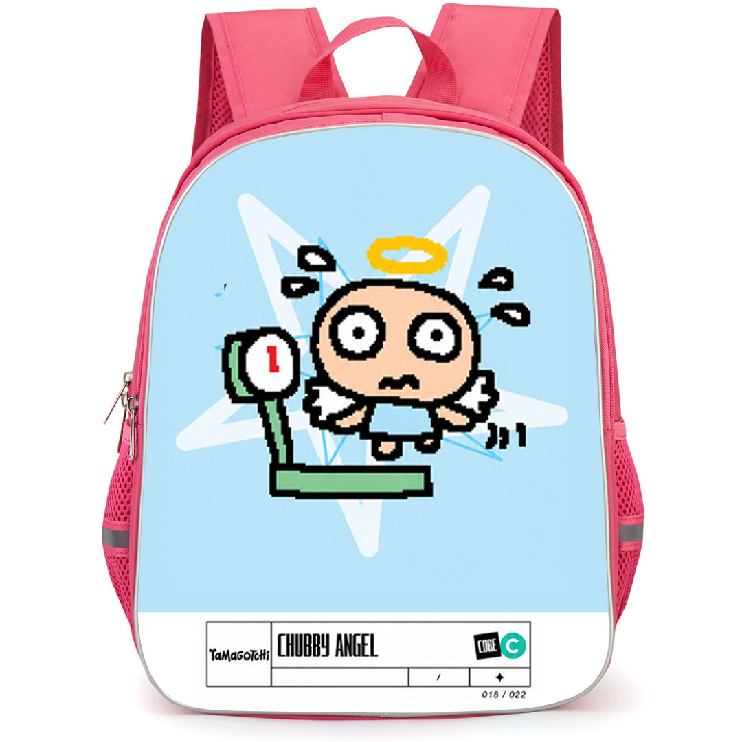 Tamagotchi Chubby Backpack School Bag StudentPack - Chubby Angel Retro Character Card Poster