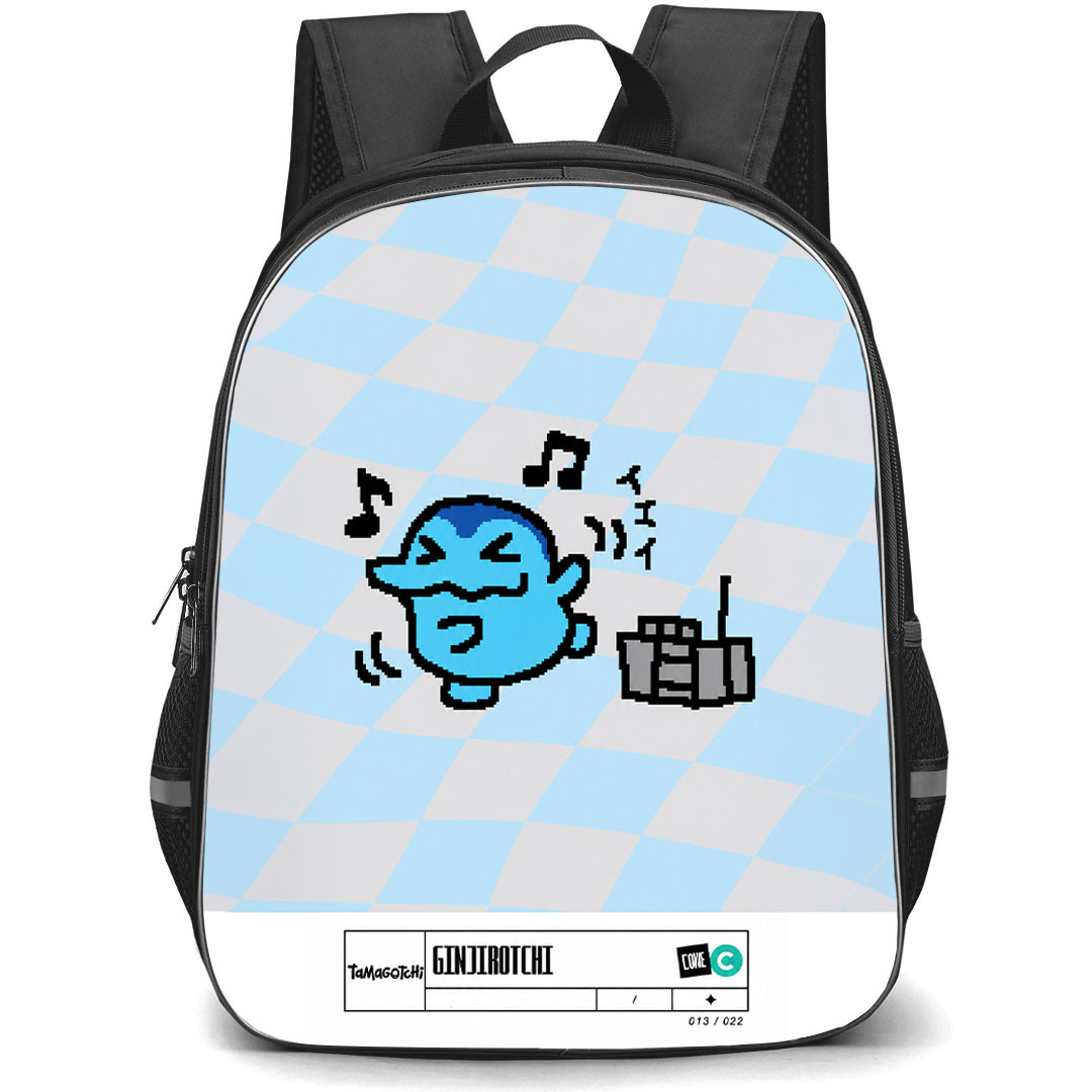Tamagotchi Ginjirotchi Backpack School Bag StudentPack - Ginjirotchi Retro Character Card Poster