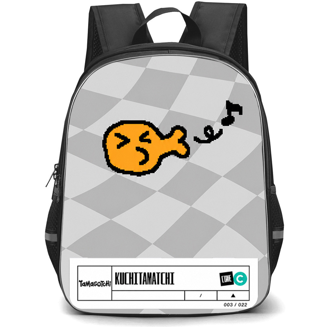 Tamagotchi Kuchipatchi Backpack School Bag StudentPack - Kuchipatchi Pixel Character Chase Card Poster
