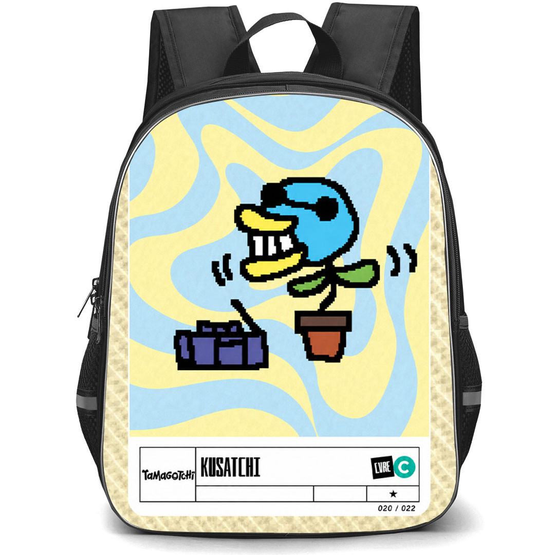 Tamagotchi Kusatchi Backpack School Bag StudentPack - Kusatchi Pixel Plant Character Card Poster