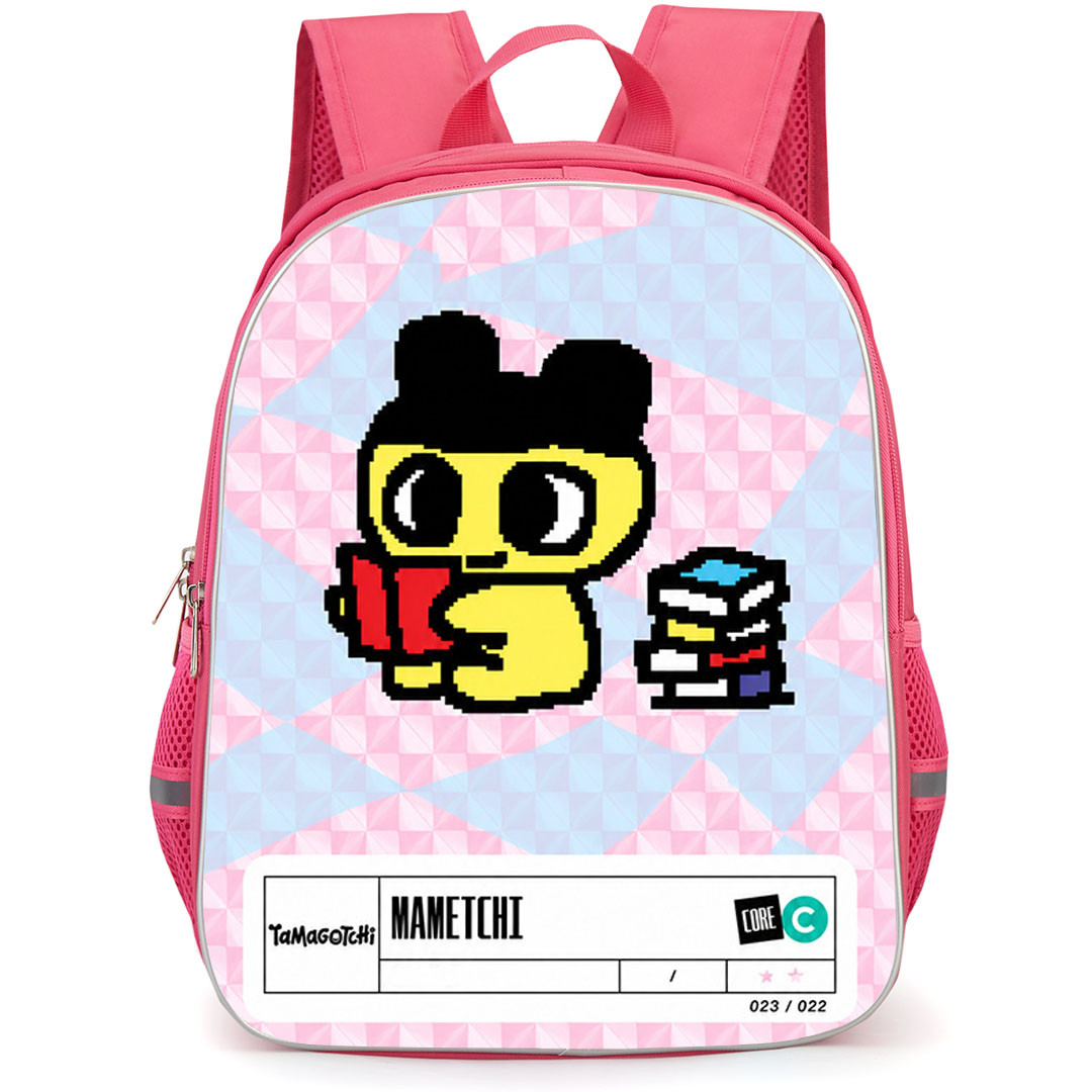 Tamagotchi Mametchi Backpack School Bag StudentPack - Mametchi Cute Book Lover Character Poster