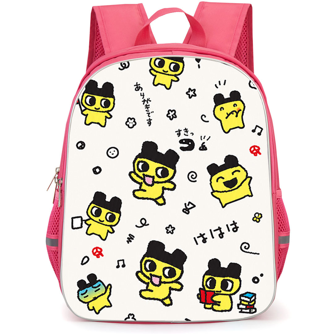 Tamagotchi Mametchi Backpack School Bag StudentPack - Mametchi Kawaii Retro Virtual Pet Pattern Art Poster
